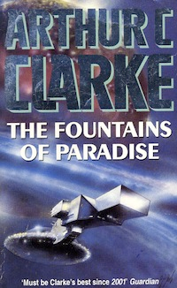 Illustration for article titled In Arthur Clarke's Fountains of Paradise, man makes tidy work of the heavens